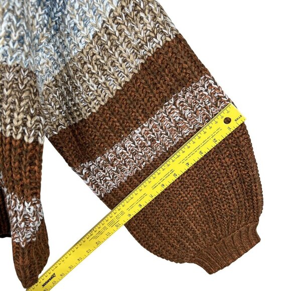 So Me NWT Womens M Oversized Bishop Sleeves Cropped Cardigan Ombre Sweater Boho - Picture 7 of 16